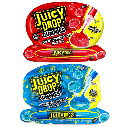 Bazooka Juicy Drop Gummies with Sour Gel 57g