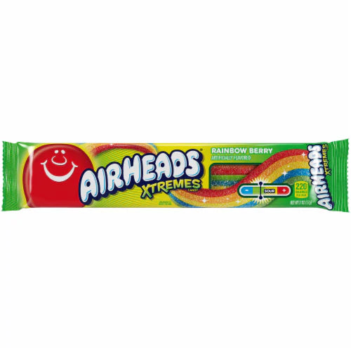 Airheads Xtremes Sour Belts Rainbow Berry 2 oz