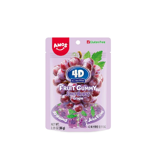 Amos 4D Juicy Burst Grape Fruit Gummy – 65g