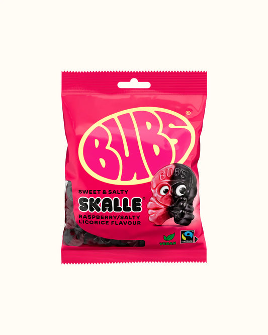 BUBS Raspberry Salty Licorice Swedish Candy – 90g