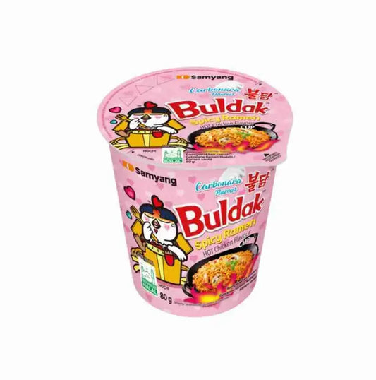 Buldak Samyang Carbonara Cup Noodles 80g | Halal Korean Spicy Ramen