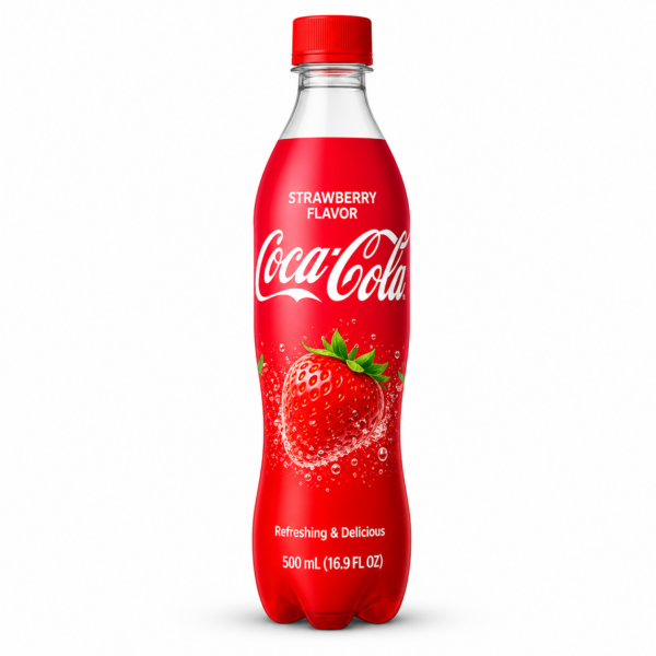 𝗖𝗢𝗖𝗔-𝗖𝗢𝗟𝗔 Frisdrank met aardbeiensmaak 500ml
