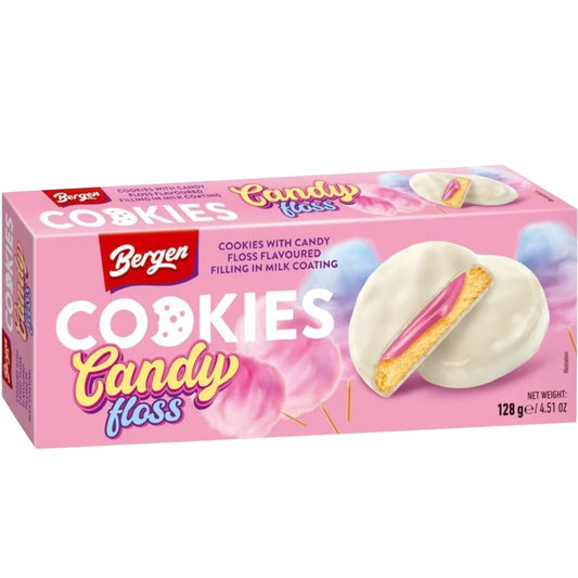Bergen Candy Floss Cookies 28g | Sweet & Crunchy Biscuits
