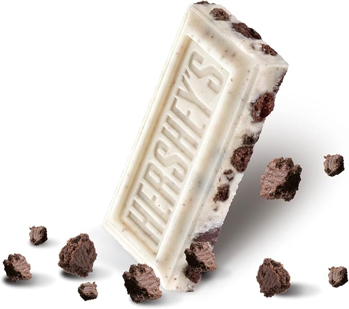 Hershey's Cookies N Creme, witte chocoladesmaak met koekstukjes, verpakking van 24 x 40 g