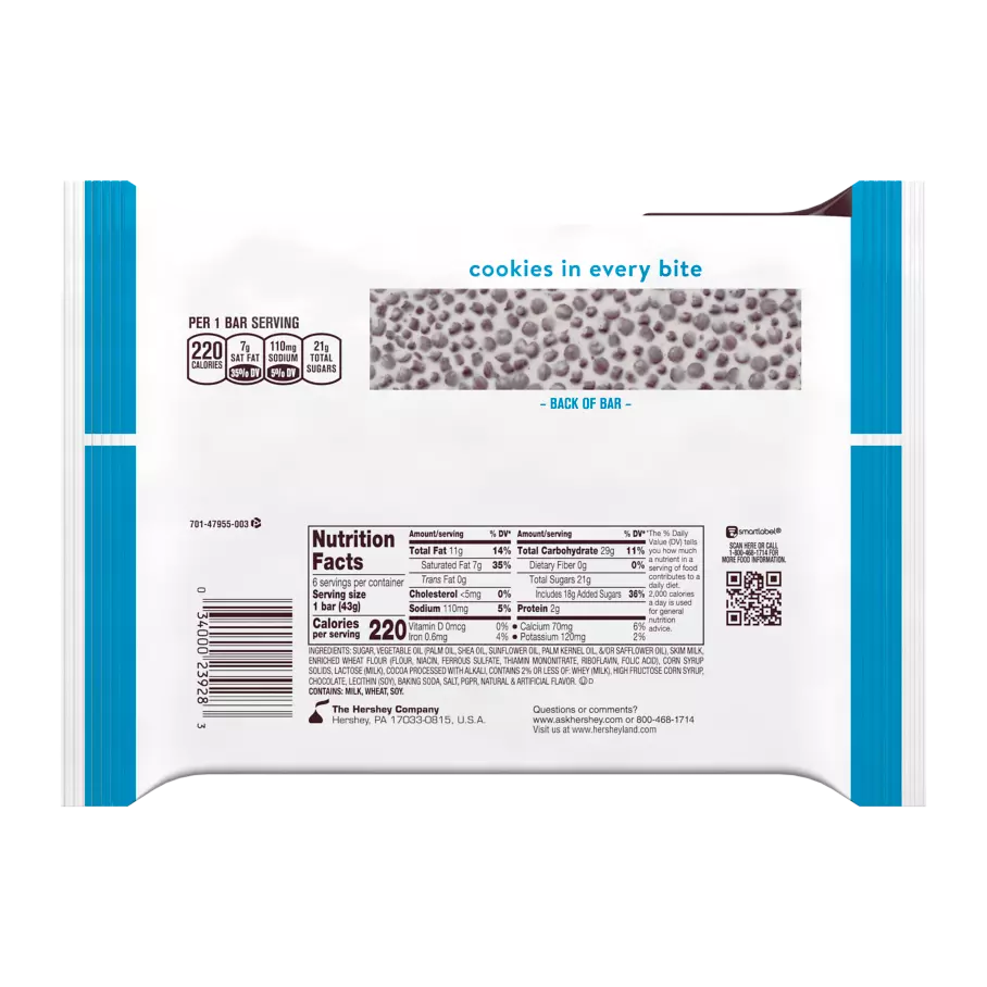 HERSHEY'S Cookies 'N' Creme Candy Bars