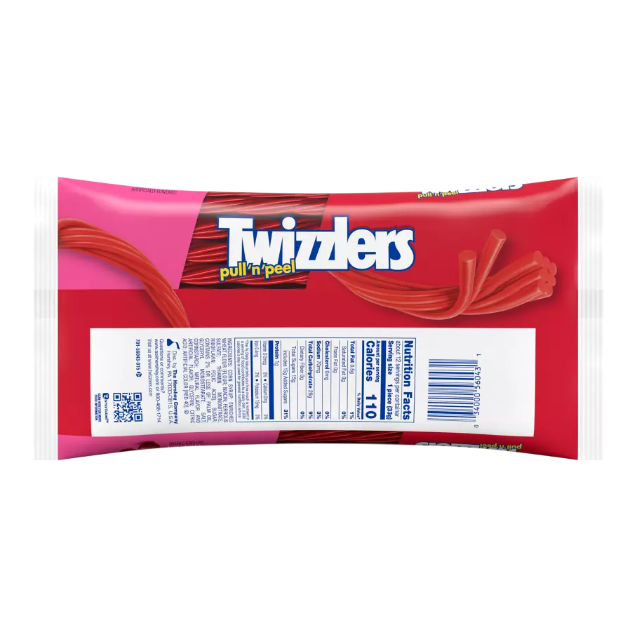 TWIZZLERS PULL 'N' PEEL Cherry Flavored Candy